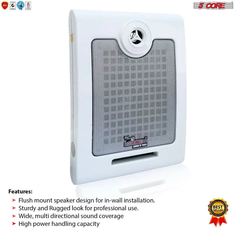Altavoz blanco montado en el techo, resistente para exteriores e interiores