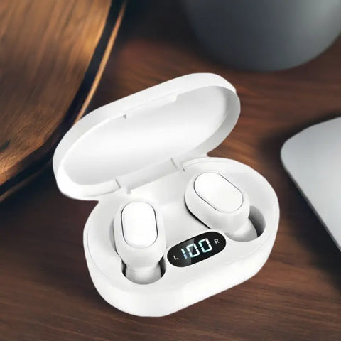 Auriculares E7S inalámbricos con carga en estuche, moderna electrónica de audio