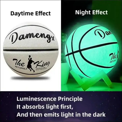 Balón de baloncesto que brilla en la oscuridad, emitiendo luz verde, envío gratis
