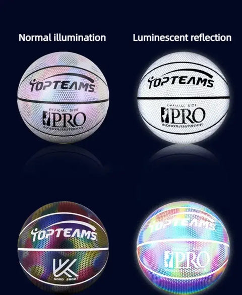 Balón de Baloncesto Reflectante Tamaño 7 - Balón de baloncesto de holográfico de tamaño 7: