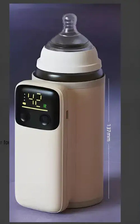 Calienta biberones portátil con pantalla digital para temperatura perfecta en cualquier lugar