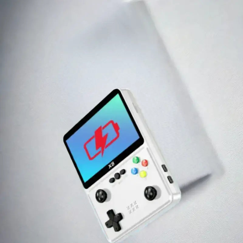 Consola portátil de videojuegos blanca para juegos en mano
