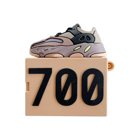 Funda de zapatilla beige y gris para tus Apple AirPods Pro con 700 en el lateral