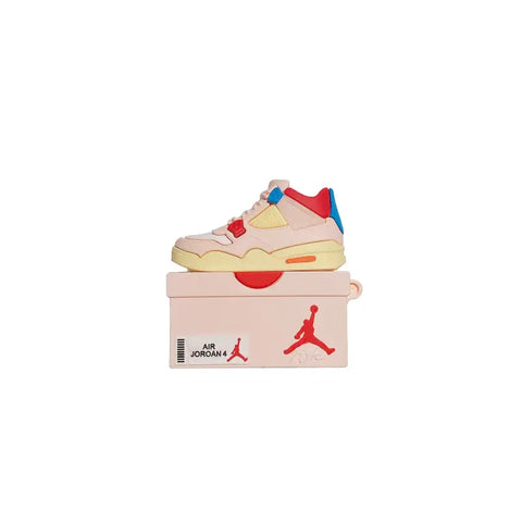 Imagen de un sneaker case creativo para tu Apple AirPods Pro en caja rosa