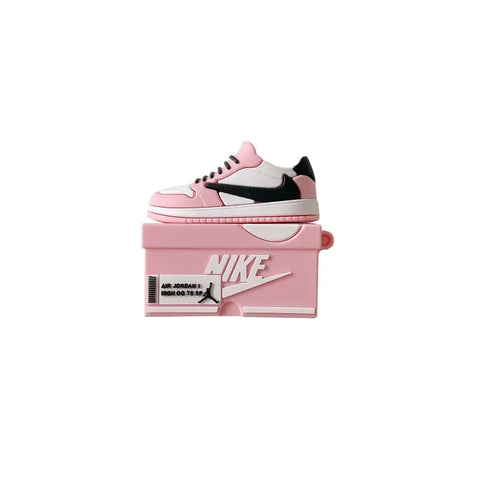 Funda de zapatilla rosa y blanca para Apple AirPods Pro, perfecta para tu sneaker case