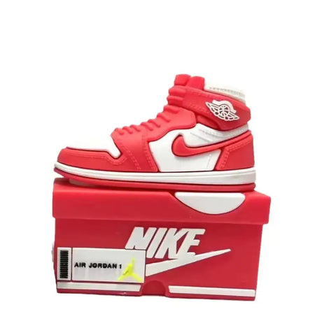 Funda de zapatilla roja y blanca para tus Apple AirPods Pro, estilo sneaker case