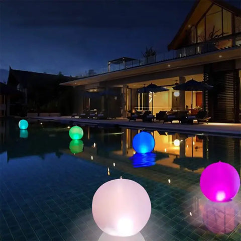 Esfera luminosa flotante con control remoto y pilas CR2032, ideal para playa LED