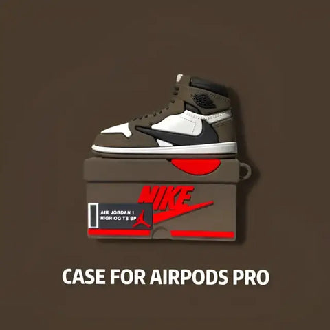 Funda de Silicona 3D para AirPods Pro con diseño de zapatilla y caja de electronica
