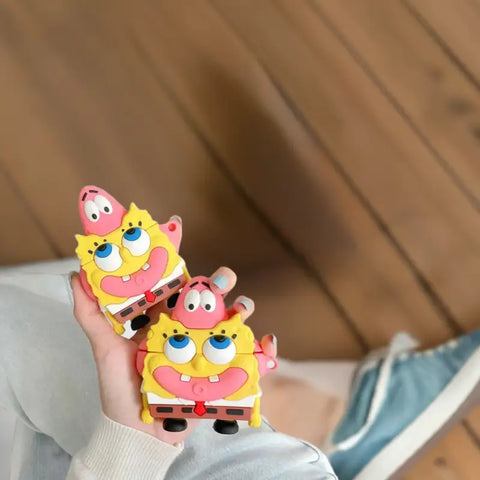 Funda para Airpods Bob Esponja y Patrick, protección divertida para tus Airpods