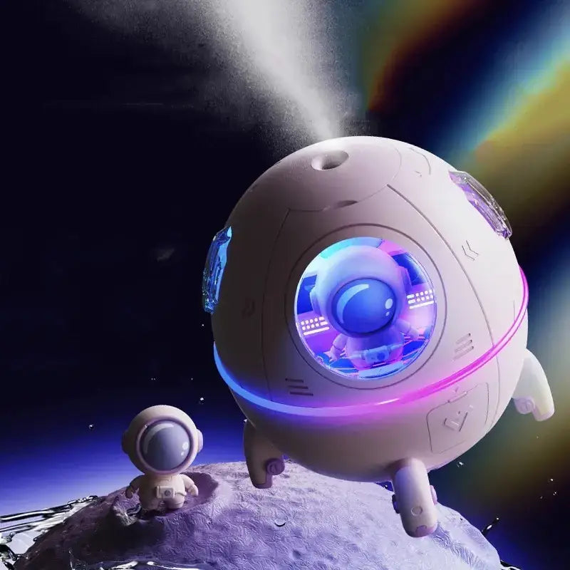 Humidificador Cápsula Espacial con fondo lunar
