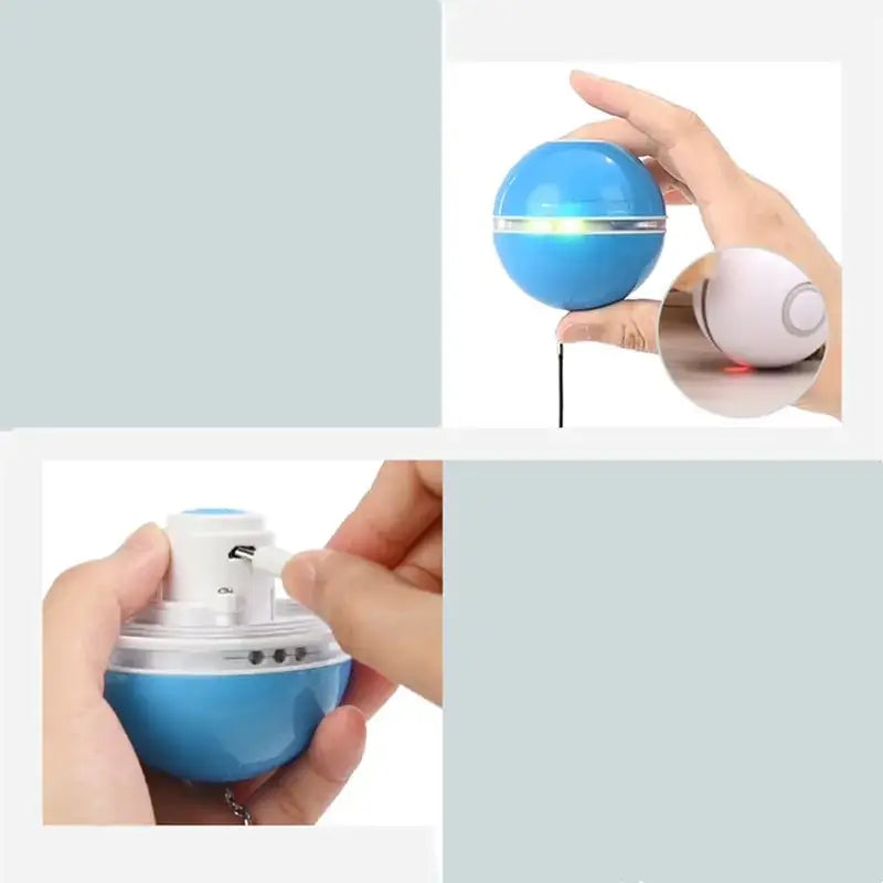 Juguete electrónico interactivo para gatos, bola esférica estimulante y automática