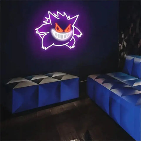 Letrero de Neón de Dibujos Animados Gorgon con Iluminación LED de Gengar iluminado