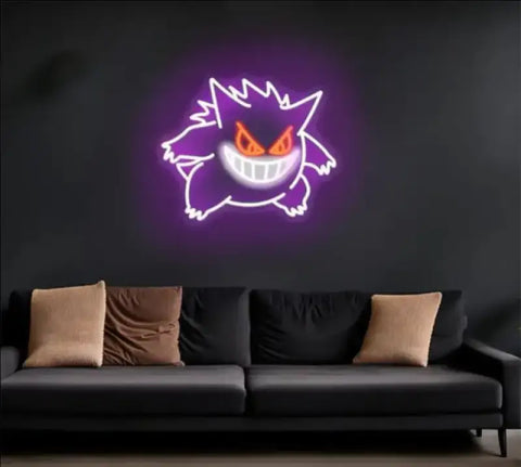 Letrero de Neón de Dibujos Animados Gorgon con Gengar en Arte Luminoso