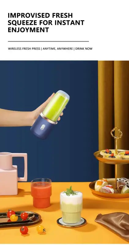 Licuadora Personal Portátil 6 Cuchillas – Ideal para Batidos y Jugos - Licuadora portátil de 6 cuchilla Logrado