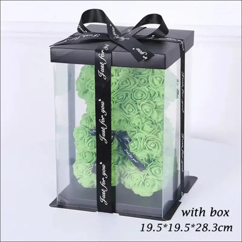 Oso de rosas: peluche artificial en caja, ideal para San Valentín