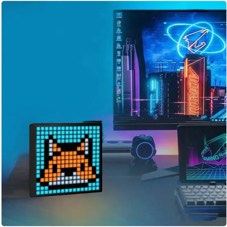pantalla de zorro pixel art.