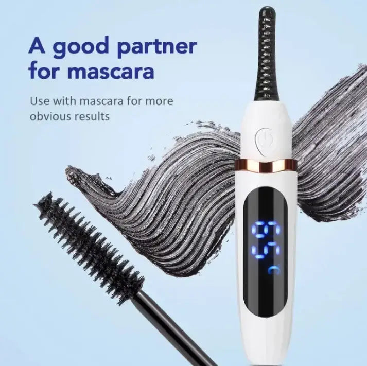 Eyelash curler calentador con pantalla digital para rizar con este calentador de pestañas