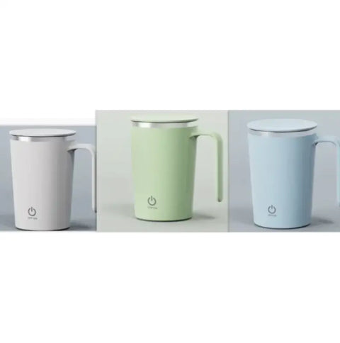 tazas mezcladoras eléctricas blanco verde y azul