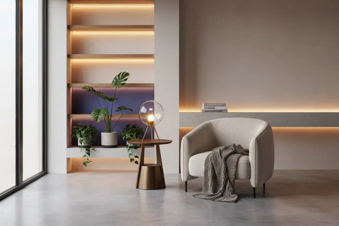 imagen sofa , muebles iluminbacion LED