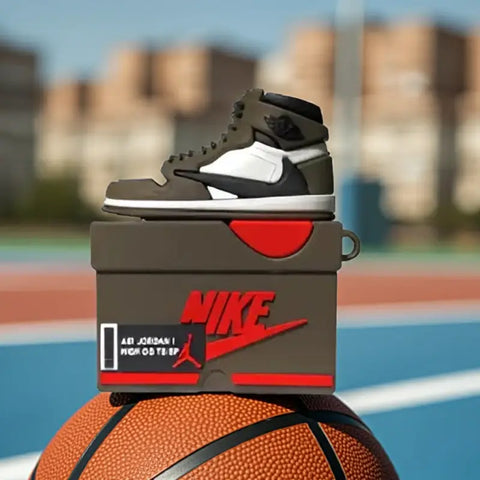 Funda de diseño en forma de Air Jordan 1 y AirPods, protección y estilo para tus airpods