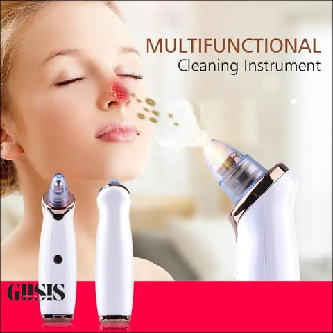 Instrumento de electrónica multifuncional para limpieza facial profunda y eliminación de puntos negros con iluminación.