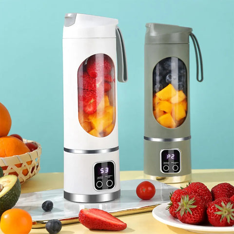 batidoras portátiles con fruta.