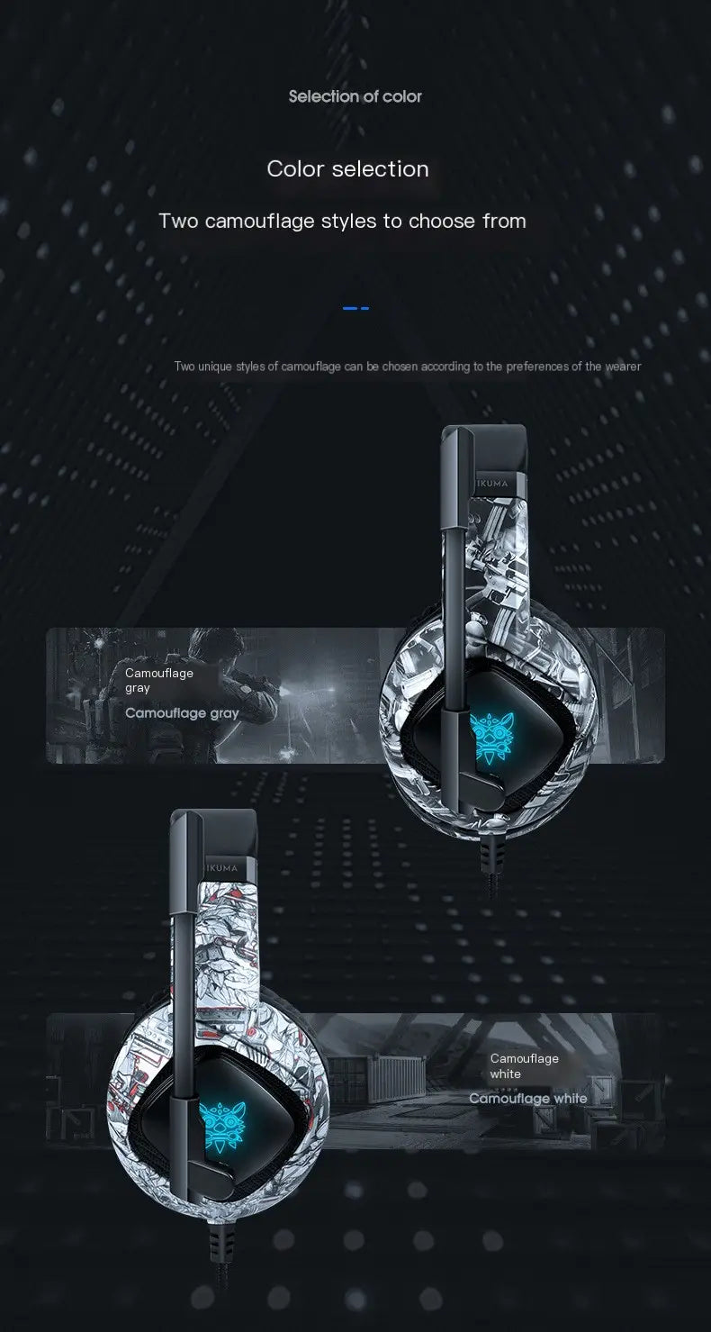 ONIKUMA K19 Camouflage RGB Wired Gaming Headset