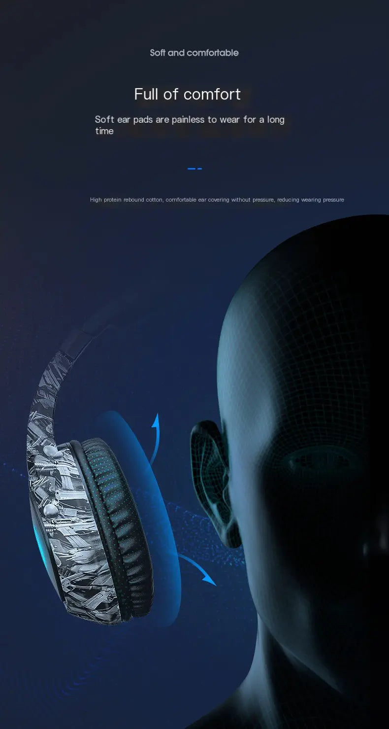 ONIKUMA K19 Camouflage RGB Wired Gaming Headset