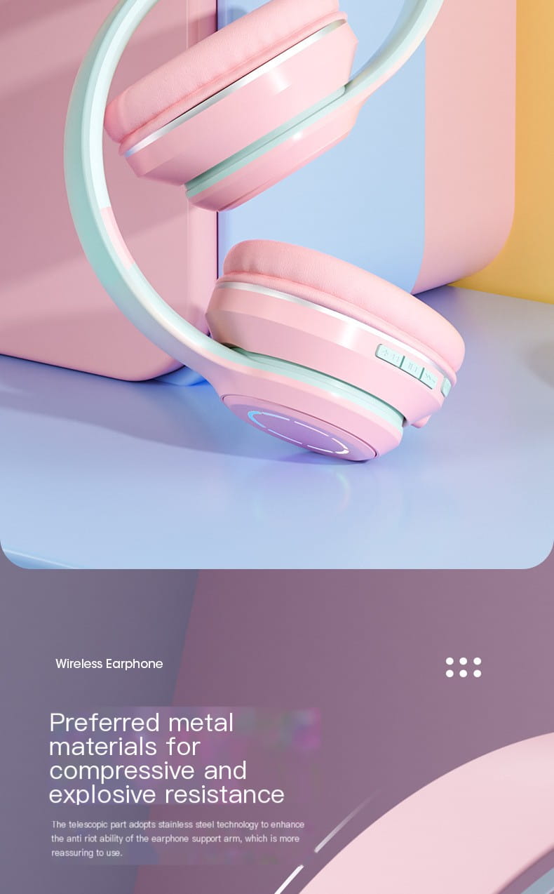 Auriculares Bluetooth con degradado de color