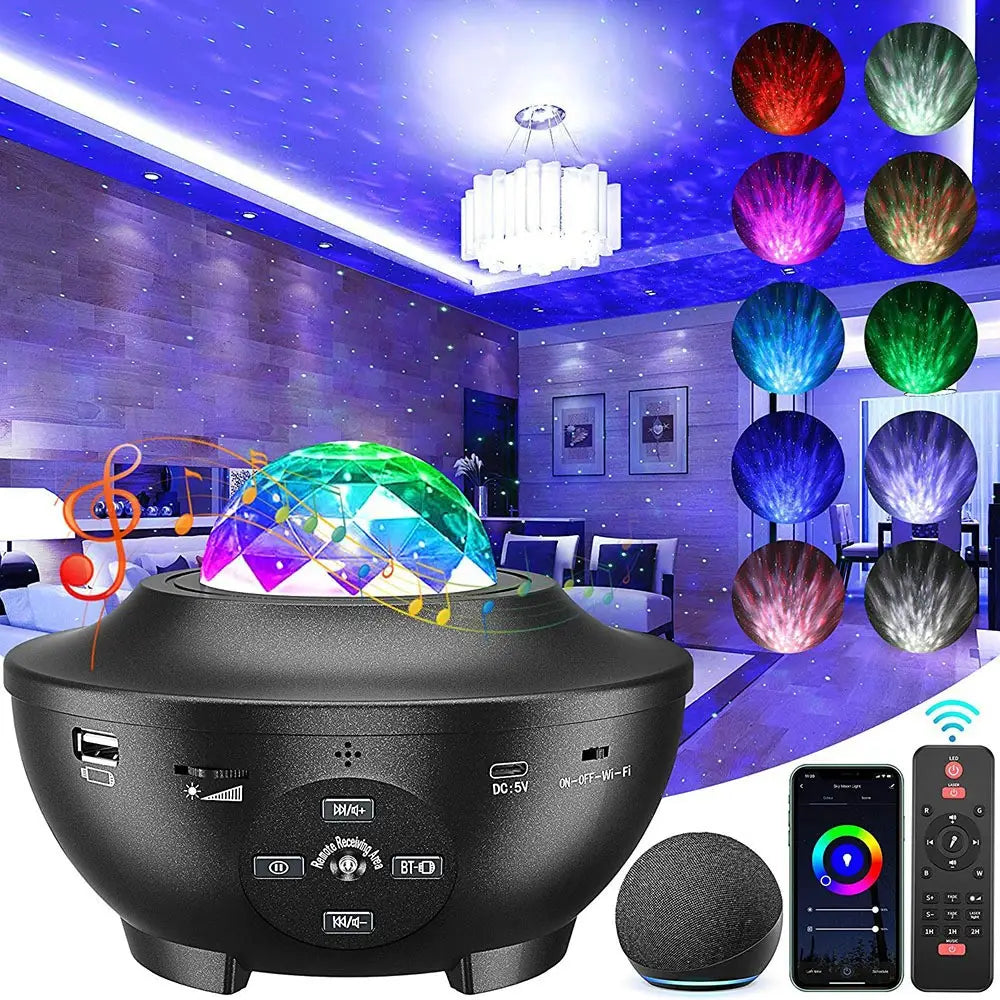 Proyector Galaxy LED WiFi con App – Efecto Nebulosa y Estrellas