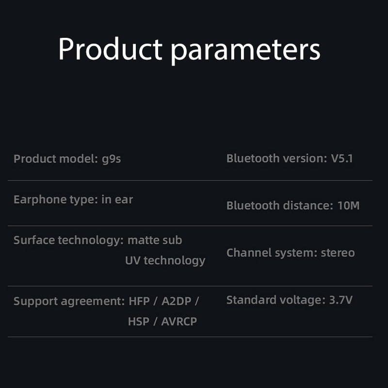Imagen 8 de los auriculares Bluetooth G9S