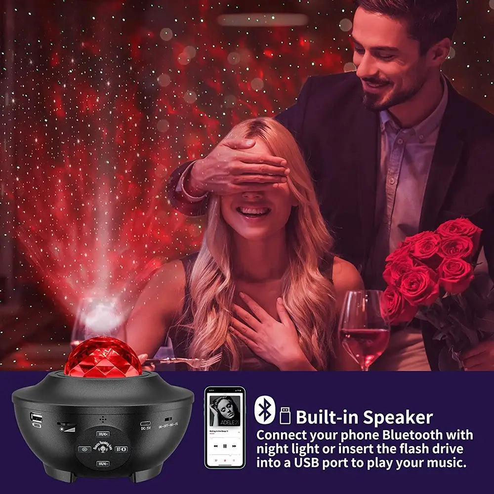Proyector Galaxy LED WiFi con App – Efecto Nebulosa y Estrellas