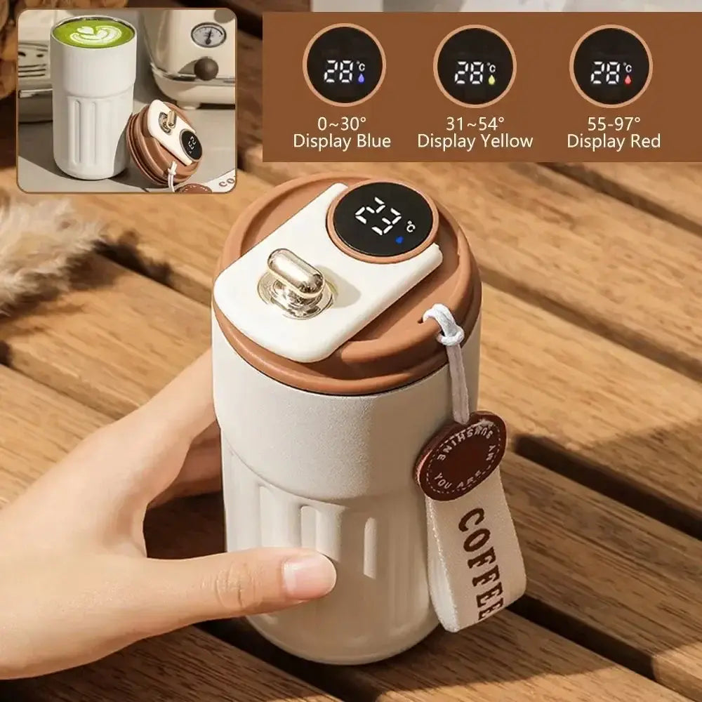 Taza Inteligente de 450 ml – Acero Inoxidable 316 Mantén la Temperatura y Llévala Contigo