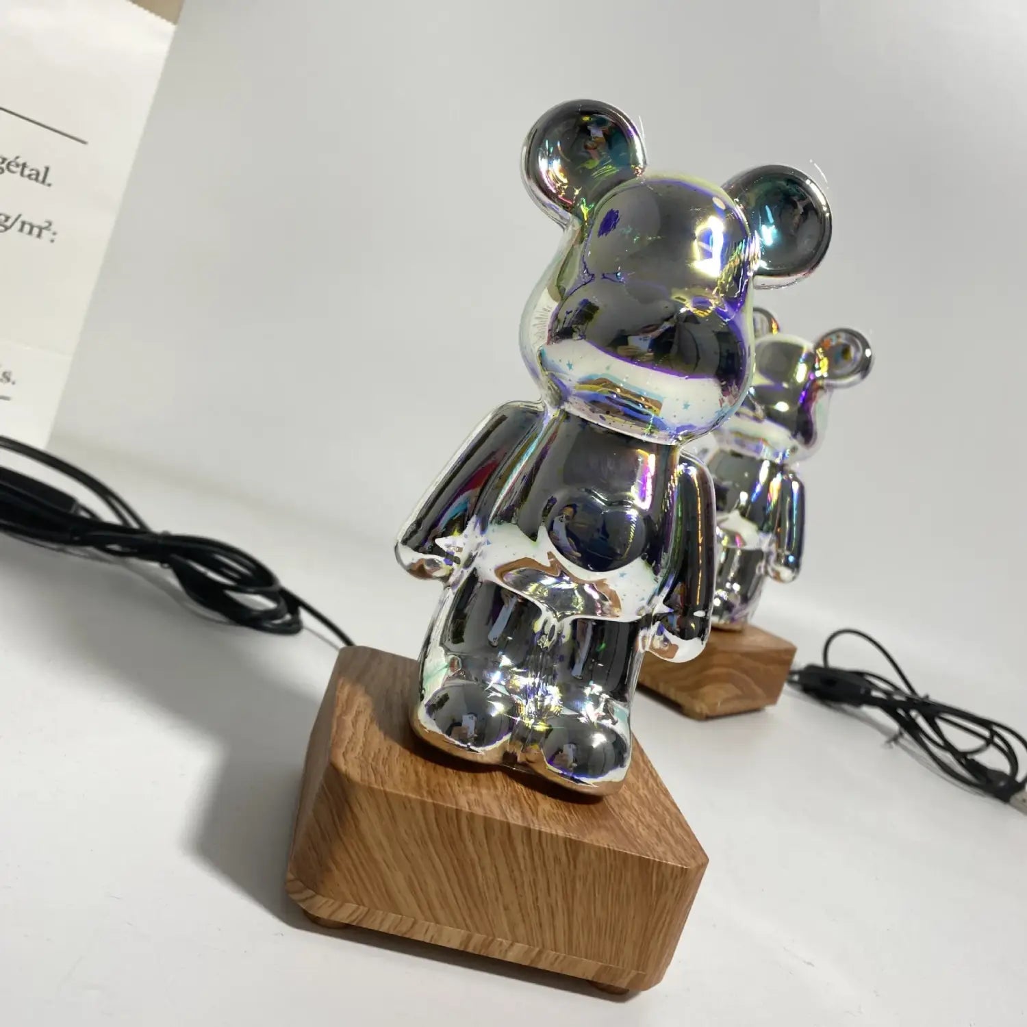 Lámpara LED de vidrio Bearbrick con fuegos artificiales RGB 3D ENVÍO GRATIS