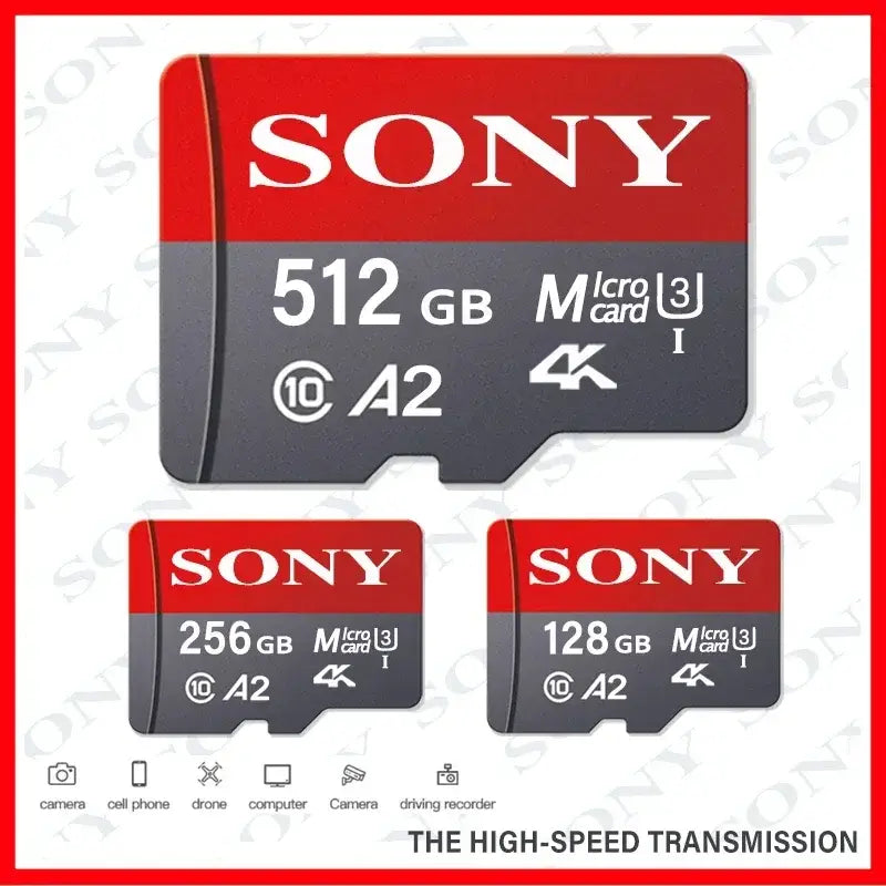 Tarjeta de memoria Micro SD SONY Clase 10 de alta velocidad 1024 GB Video Ultra HD 4K Tarjeta flash TF A2 MicroSD