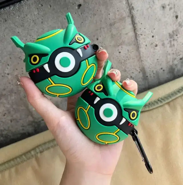 Funda Poke Ball para Airpods Bonita funda de anime con dibujos animados en 3D para Airpods,Funda de silicona suave