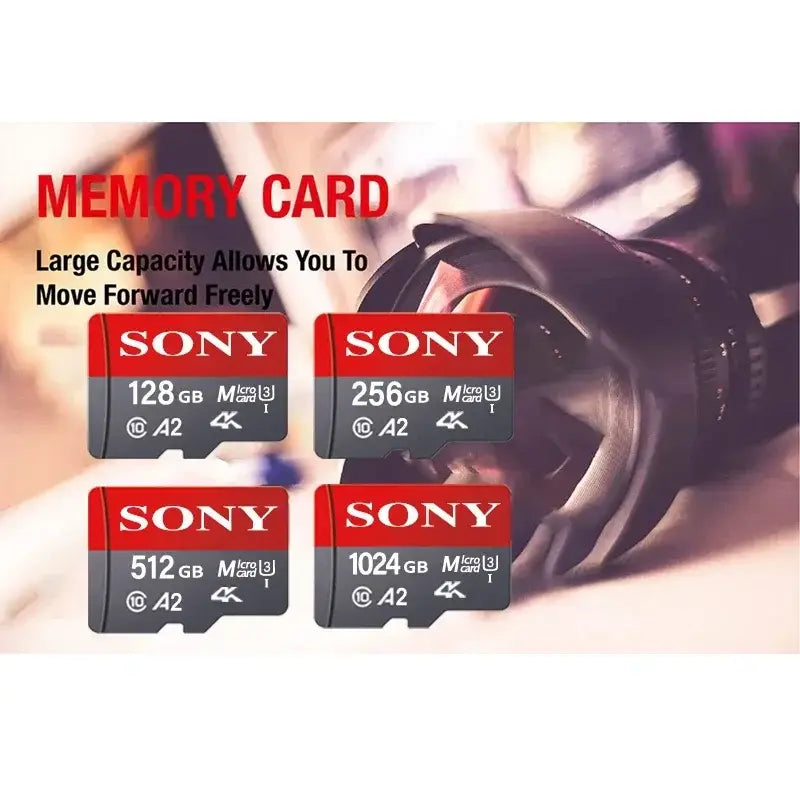 Tarjeta de memoria Micro SD SONY Clase 10 de alta velocidad 1024 GB Video Ultra HD 4K Tarjeta flash TF A2 MicroSD