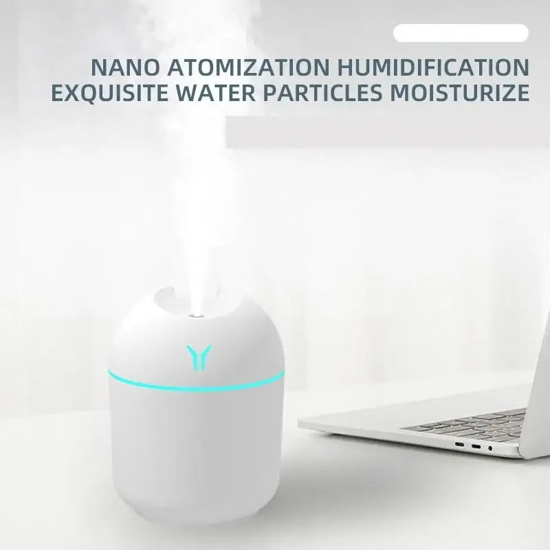 Mini máquina de aromaterapia y humidificador USB para hasta 20 metros cuadrados.