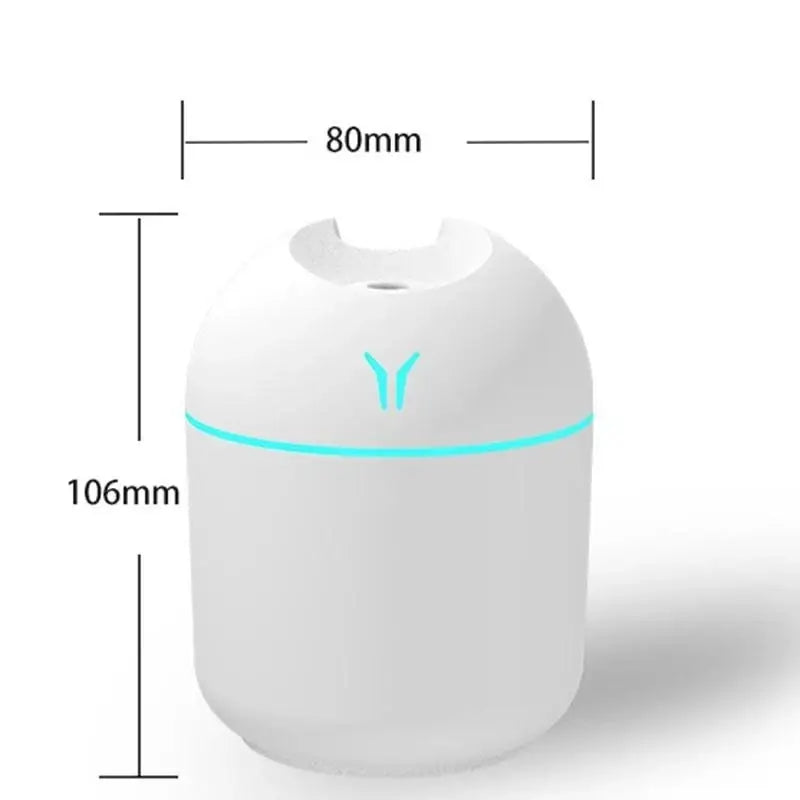 Mini máquina de aromaterapia y humidificador USB para hasta 20 metros cuadrados.