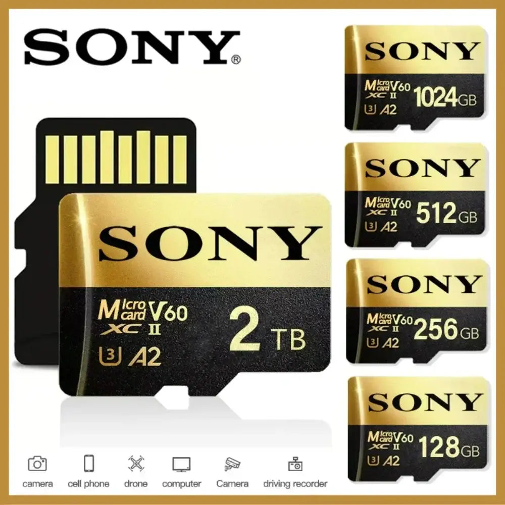 Tarjeta Micro SD original SONY nueva de 2 TB y 1 TB tarjeta de memoria de alta velocidad de 512 GB y 128 GB tarjeta TF