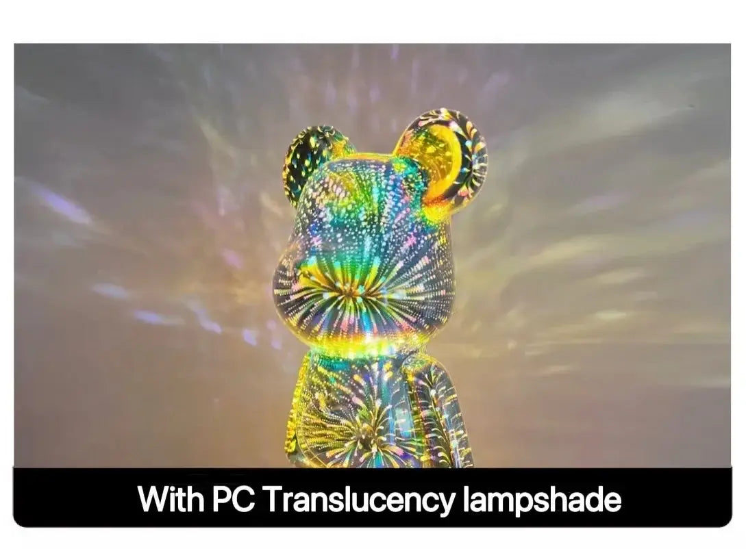 Lámpara LED de vidrio Bearbrick con fuegos artificiales RGB 3D ENVÍO GRATIS