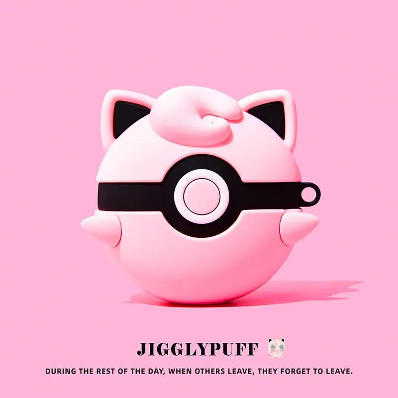 Funda Poke Ball para Airpods Bonita funda de anime con dibujos animados en 3D para Airpods,Funda de silicona suave