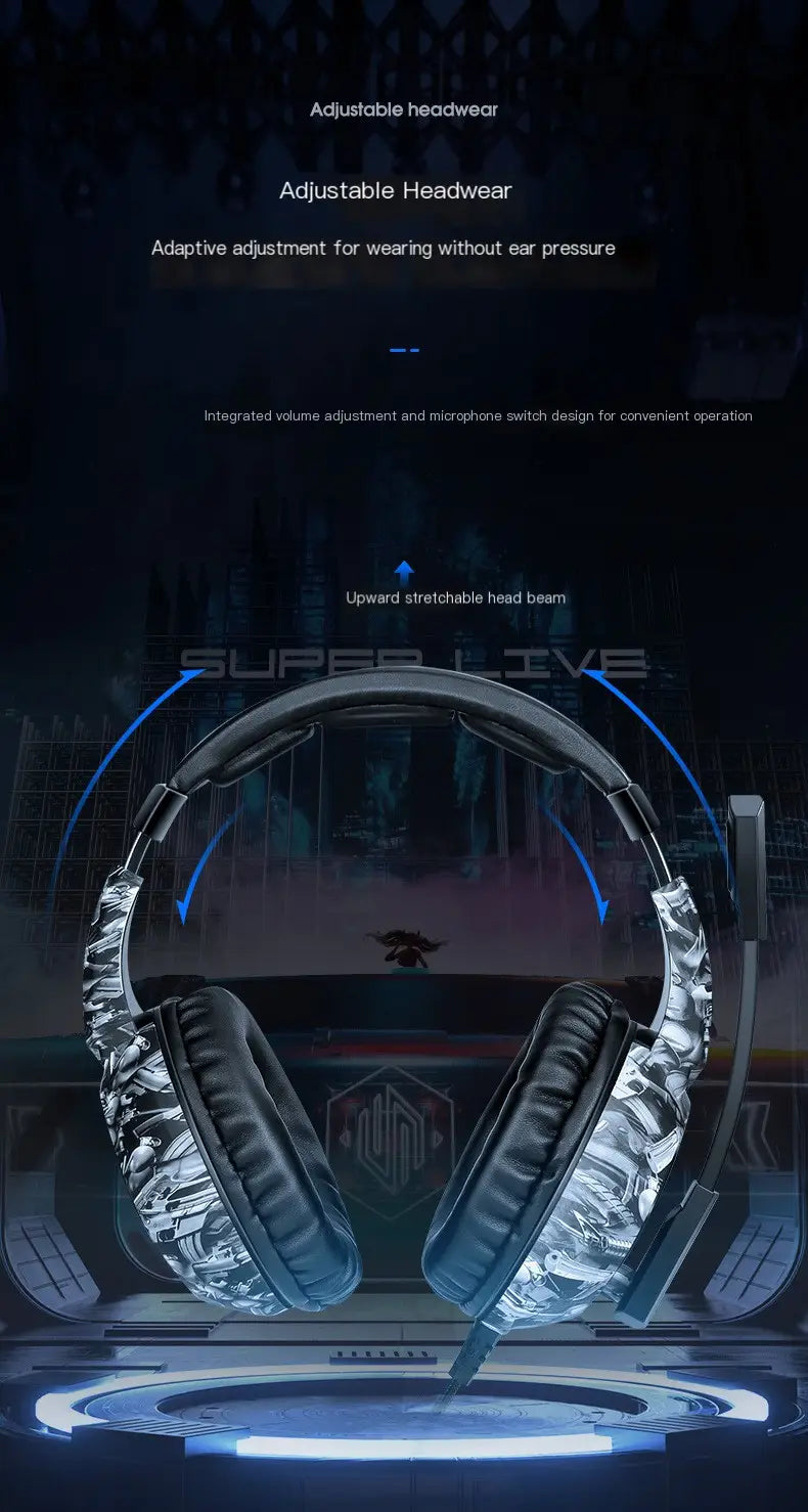 ONIKUMA K19 Camouflage RGB Wired Gaming Headset