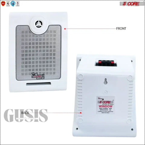 Altavoces 5Core para Interiores y Exteriores con Recubrimiento Resistente - ventana - 5Core Outdoor Wall Speakers