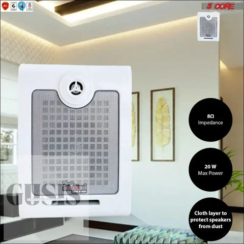 Altavoces 5Core para Interiores y Exteriores con Recubrimiento Resistente - ventana - 5Core Outdoor Wall Speakers