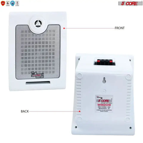 Altavoces con recubrimiento resistente para exteriores en un elegante espacio interior