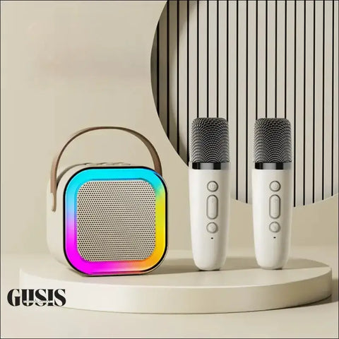 Altavoz Bluetooth con micrófono y altavoces, ideal para karaoke en casa