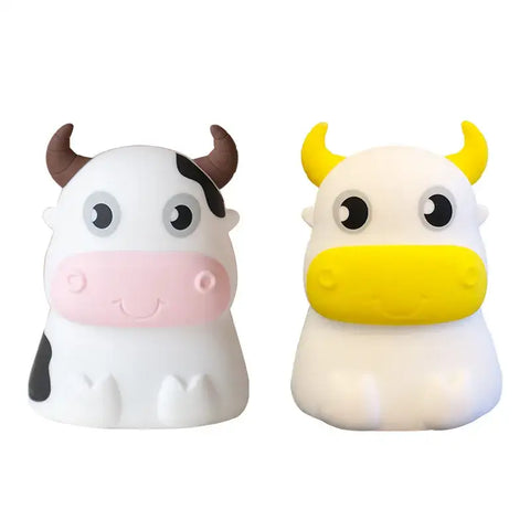 Altavoz Bluetooth Cow con lámpara LED, vaca de silicona suave