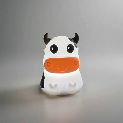 Altavoz Bluetooth Cow con lámpara LED, diseño cute de vaca