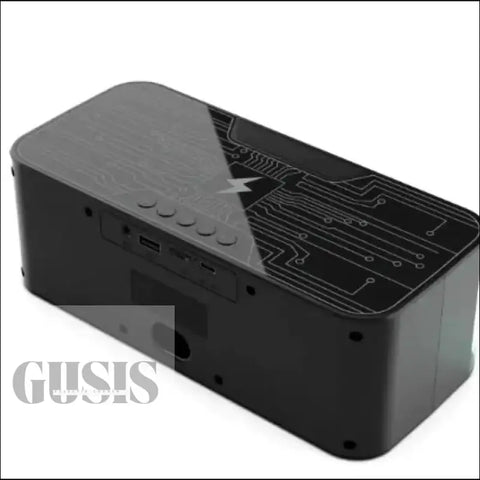 Altavoz Bluetooth Externo con Luz Colorida y Cargador Inalámbrico Dual - altavoz-bluetooth-externo-negro / 1 Cargador